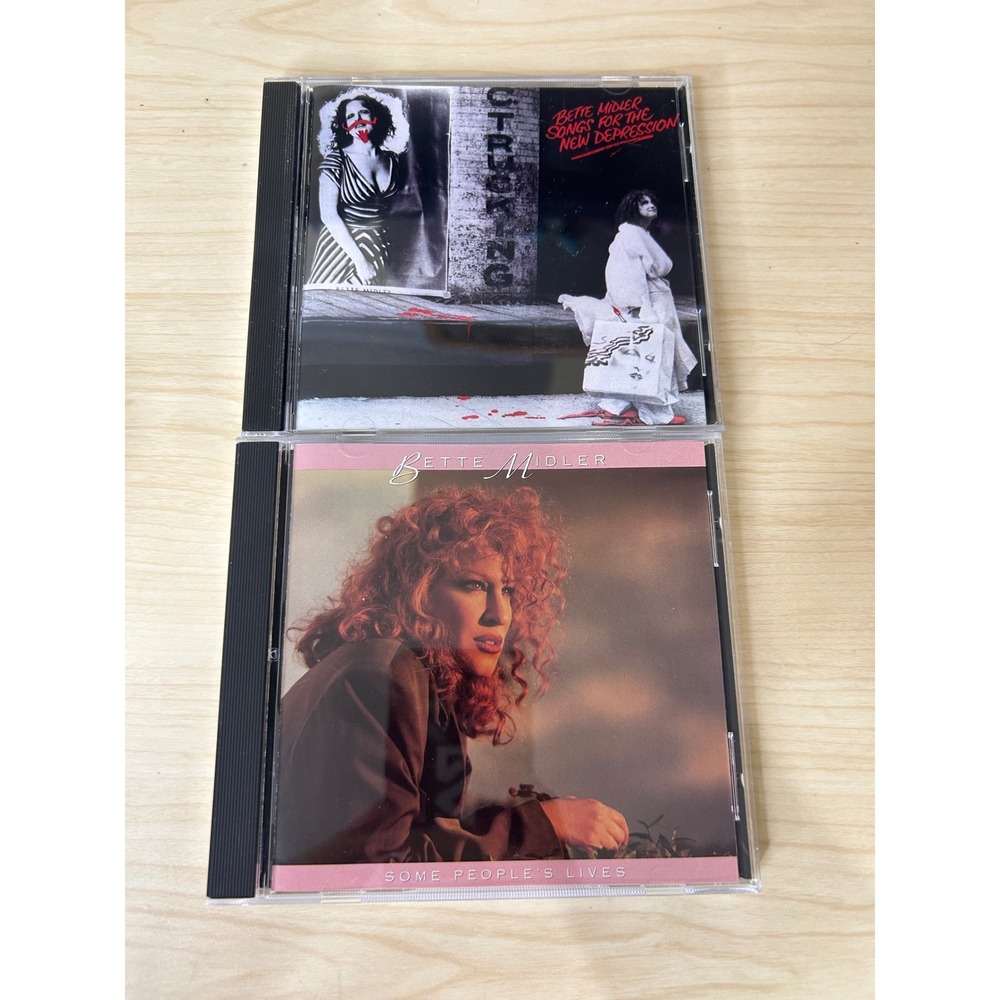 Bette Midler 2 CD Lot Songs for the New Depression Some People's Lives Pop Music